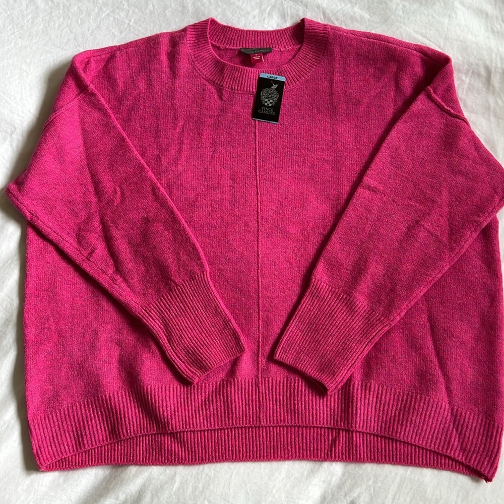 Vince Camuto Women’s Pink Crewneck Sweater Size L - Picture 3 of 7